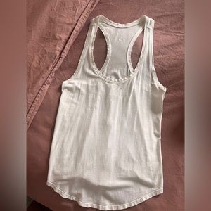 Lululemon White Racerback Tank Top size 6